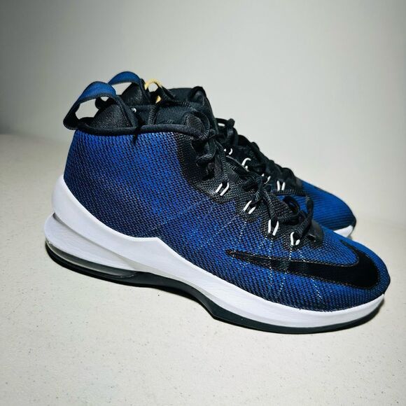 Nike Air Max Infuriate 8 Medium Mens Mid Basketball Shoe Navy - Picture 2 of 8